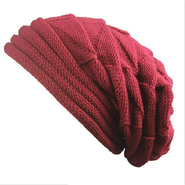 Cute Warm Winter Women Girl Beret Braided Baggy Knit Crochet Beanie Hat Cap 2019 